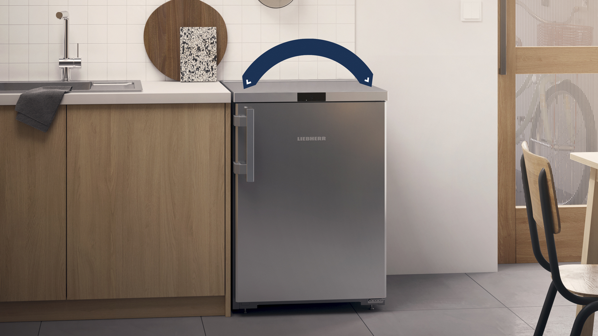 FNdi 1624 Plus NoFrost with slimline door handle Under counter